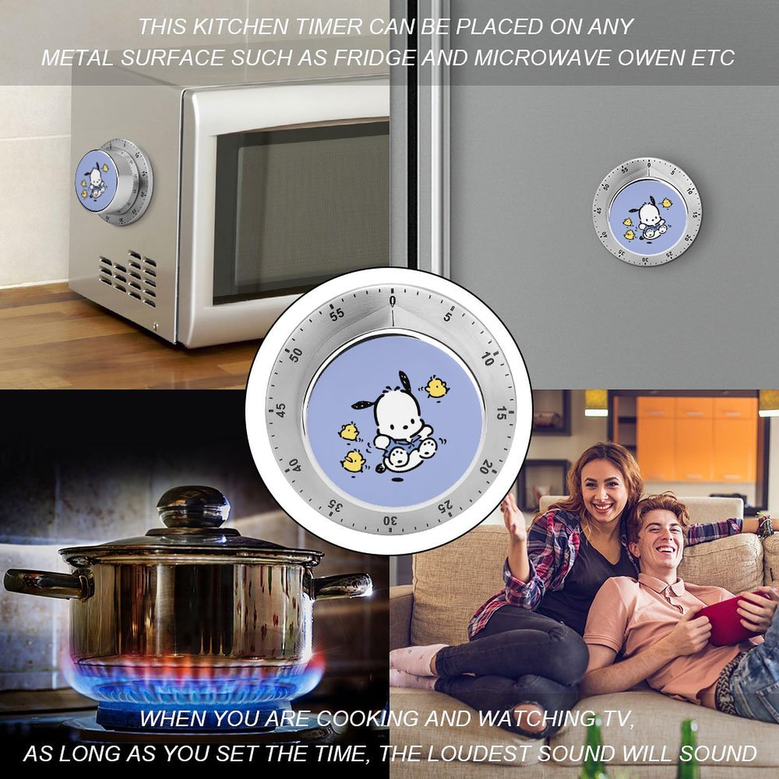 Amazon｜ポチャッコ タイマー キッチン 可愛い タイマー 勉強 防水